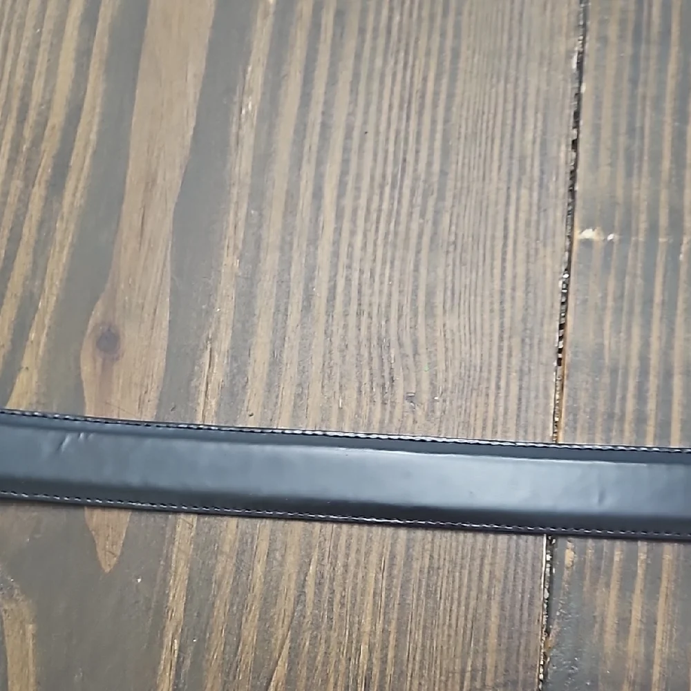 Coach Polished Black Leather Belt Costa Rica